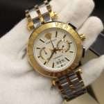 TWO TONE GOLDEN WITH WHITE DAIL ( CHRONOGRAPH Working )