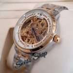 Automatic Watch White Dial Silver Golden Chain