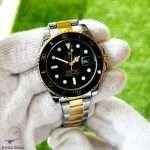 Submariner Black Dial With Silver And Golden Chain